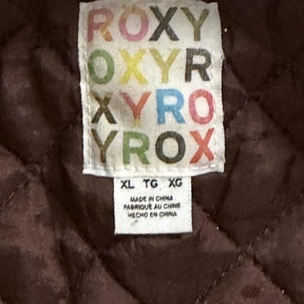 Roxy Plaid Quilted Lining Hooded Full Zip Jacket Y2K 2000s Skate Surf Casual - Picture 4 of 4